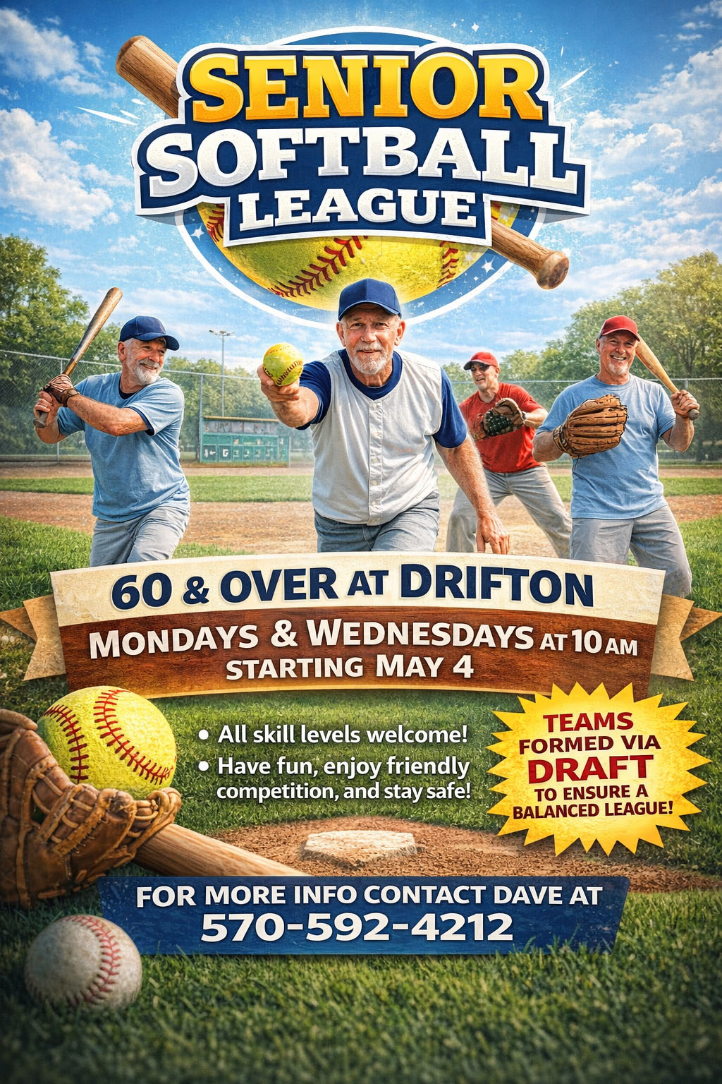 Announcing Our Senior Softball League